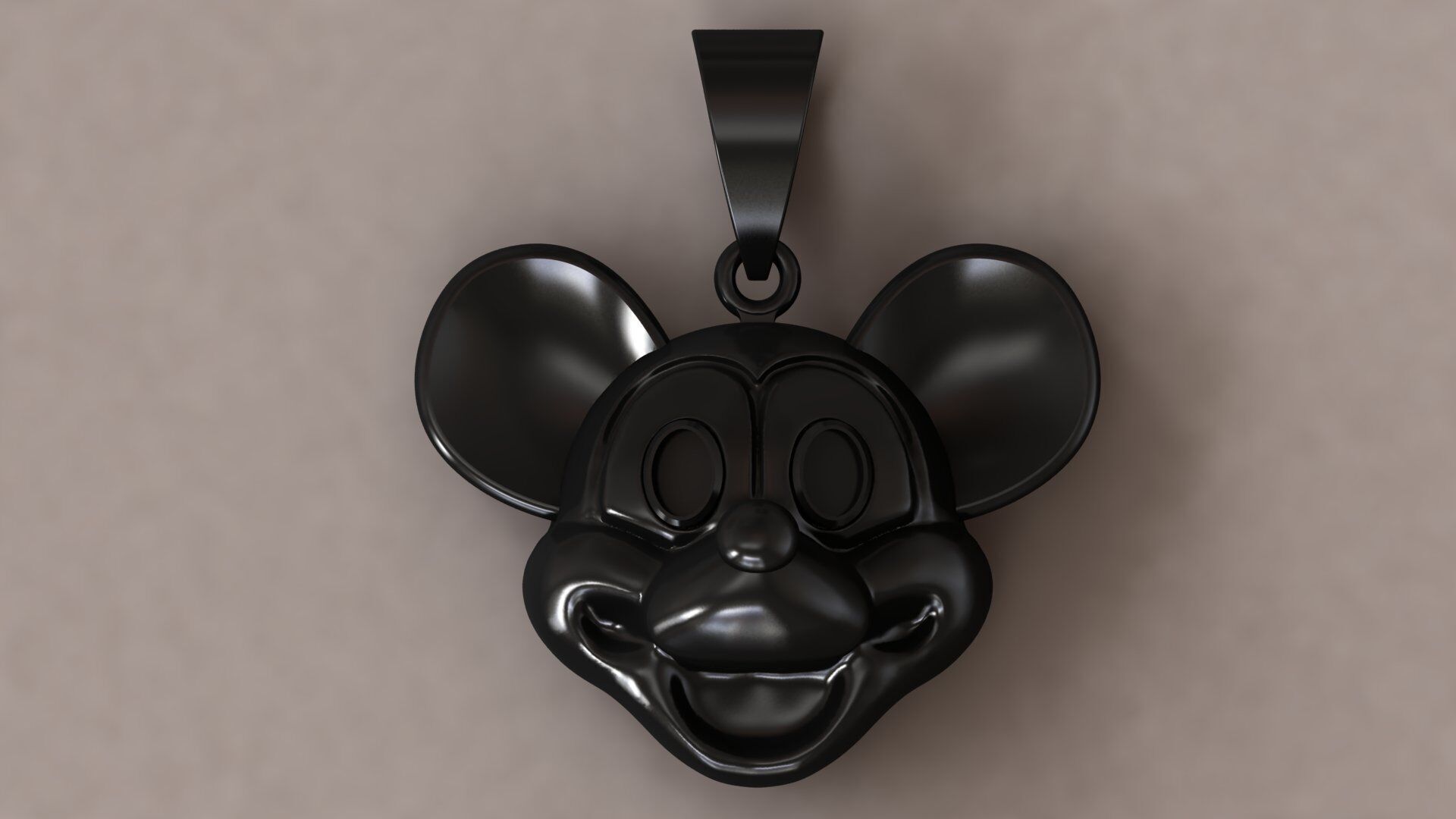 Mickey Mouse Pendant 3D Print 3D print model_4