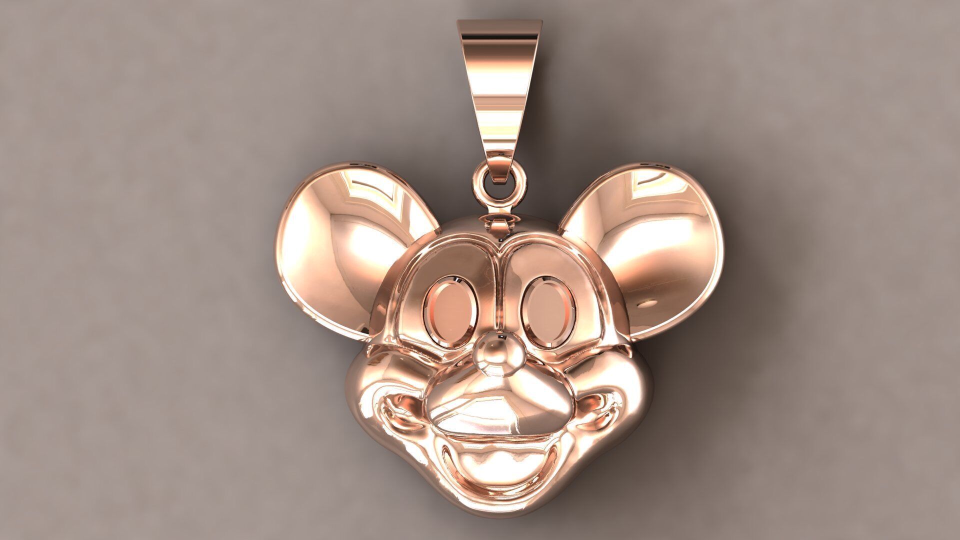 Mickey Mouse Pendant 3D Print 3D print model_3