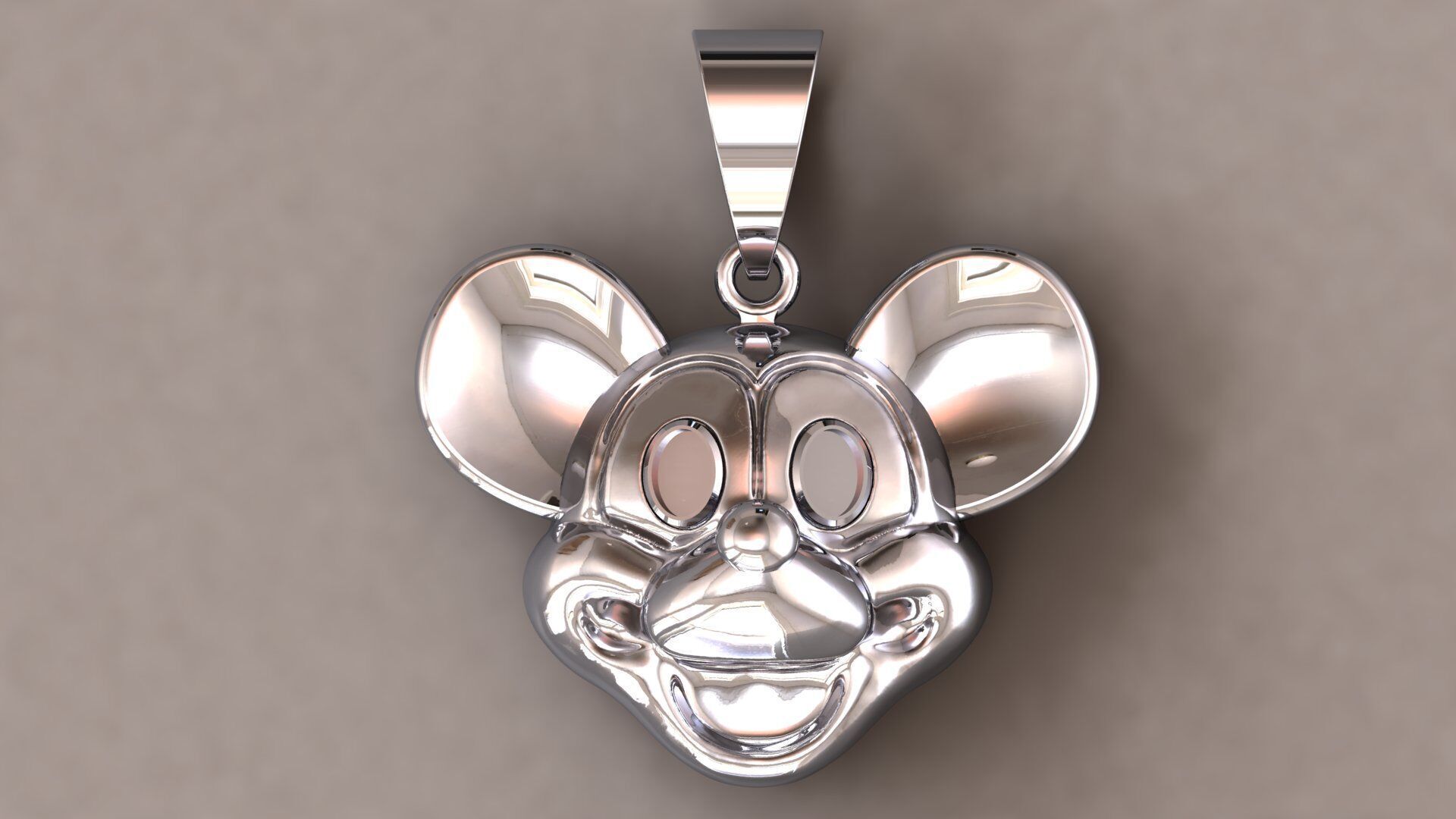 Mickey Mouse Pendant 3D Print 3D print model_2