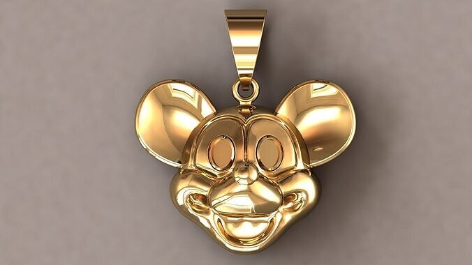 Mickey Mouse Pendant 3D Print 3D print model