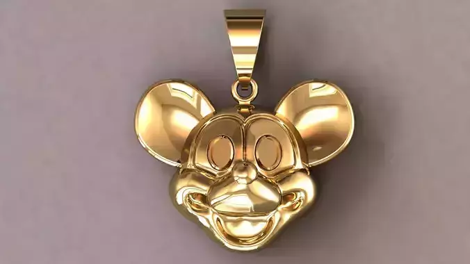 Mickey Mouse Pendant 3D Print 3D print model