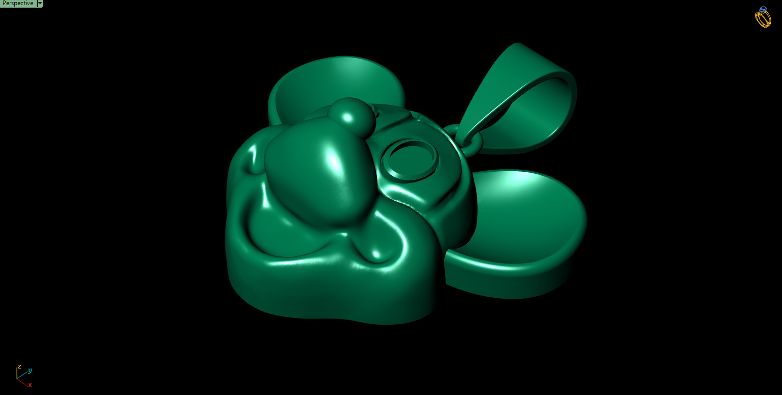 Mickey Mouse Pendant 3D Print 3D print model_10