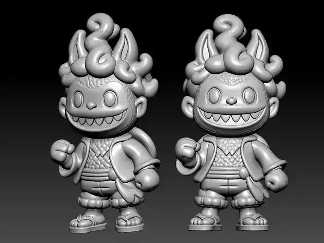 Labubu - Monkey D Luffy Gear 5 statue - 3D print 3D print model