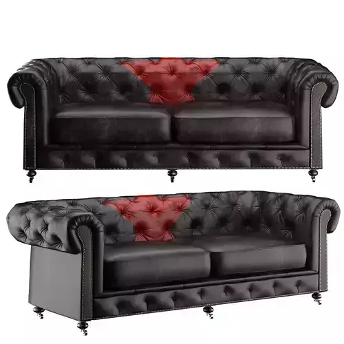 Sofa Andrew Martin Rebel Mao Red Star 3D model