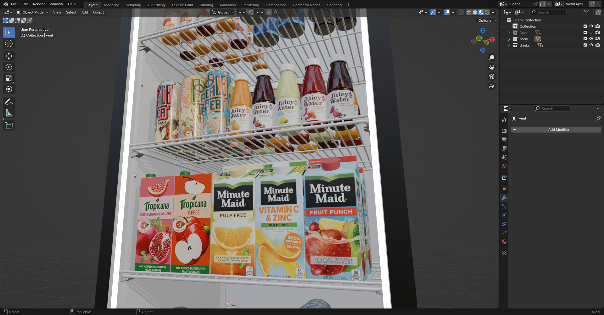 True GDM-Retro Vintage Unit Merchandiser 3D model_9