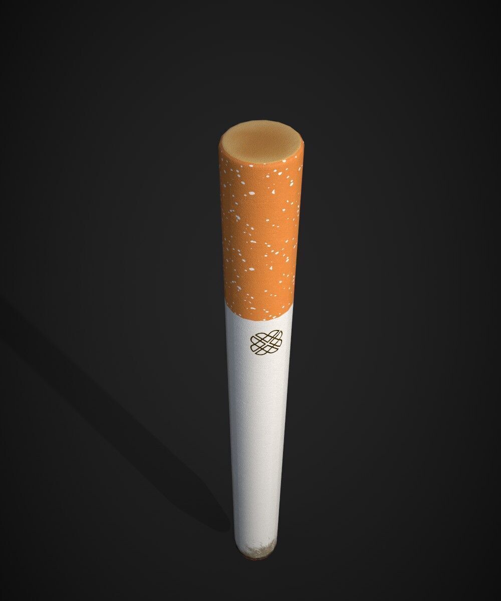 Cigarette and Ashtray 3D Model Set Low-poly 3D model_3
