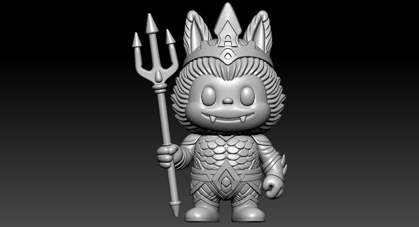 Labubu - Aquaman DC Comics statue - 3D print 3D print model_3