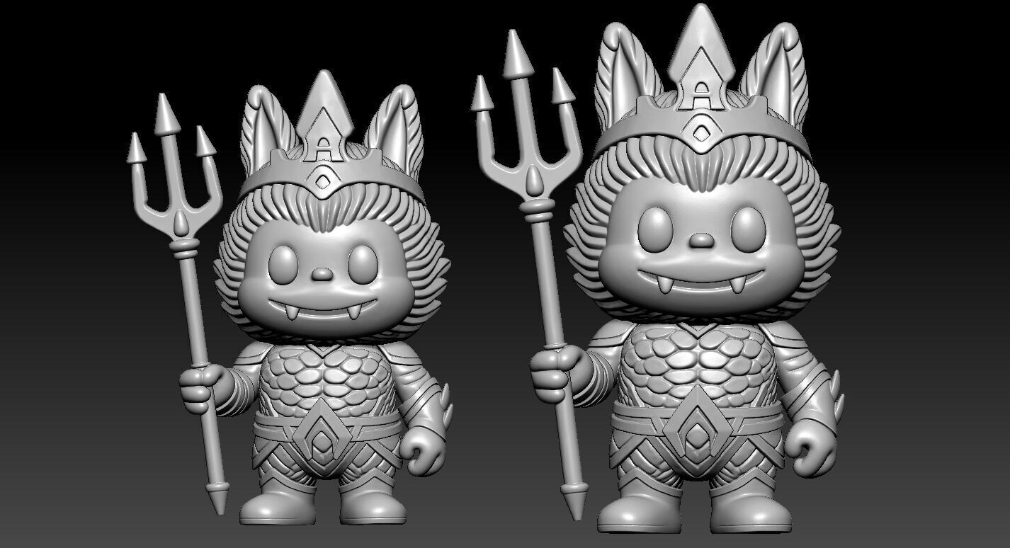 Labubu - Aquaman DC Comics statue - 3D print 3D print model_2