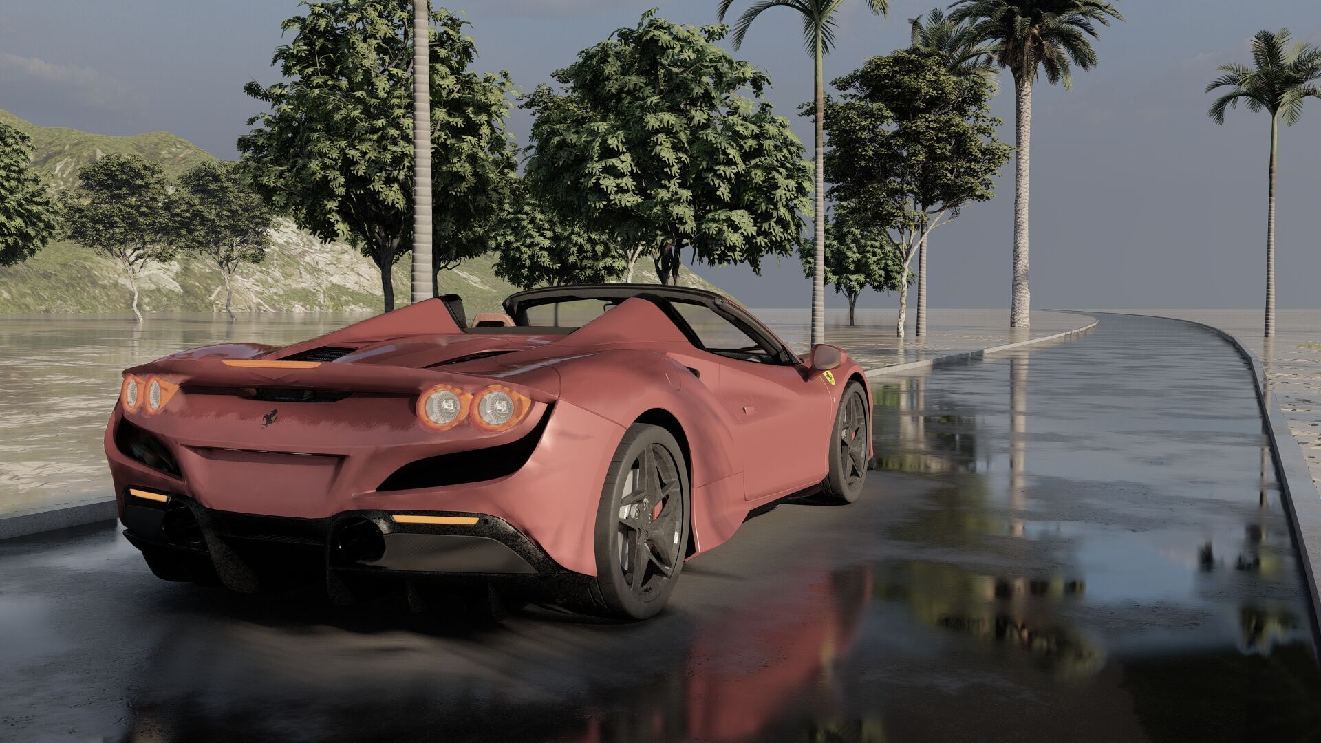 Ferrari F8 Spider 3D model_11