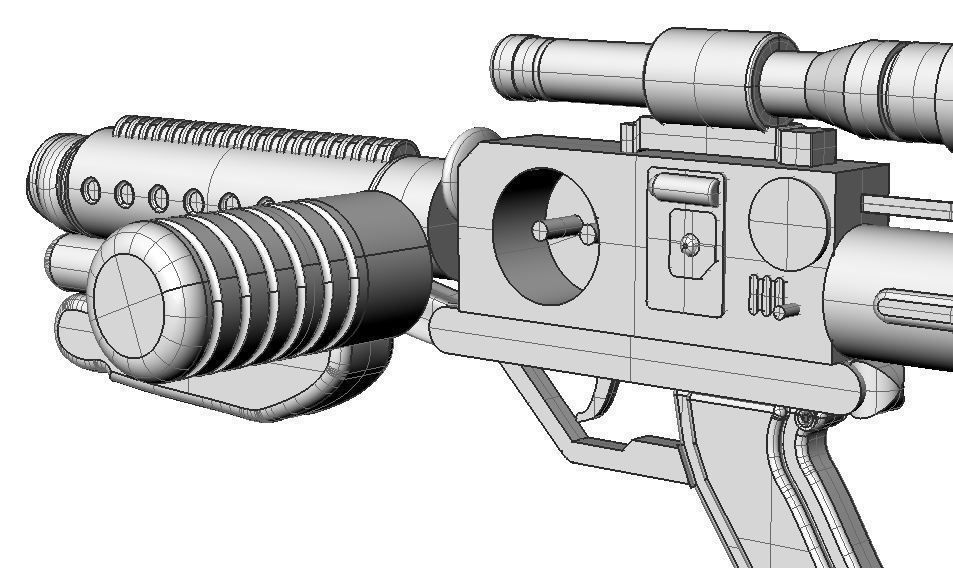 Gun-blaster star wars gun 3D model_3