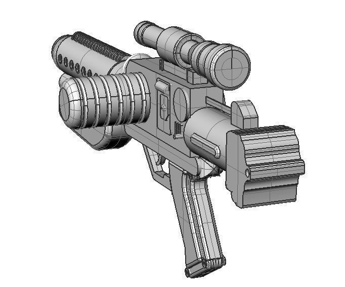 Gun-blaster star wars gun 3D model_5