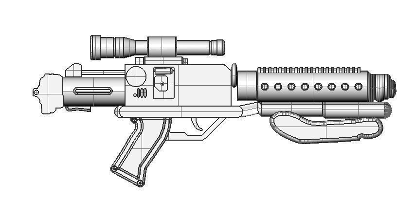 Gun-blaster star wars gun 3D model_2