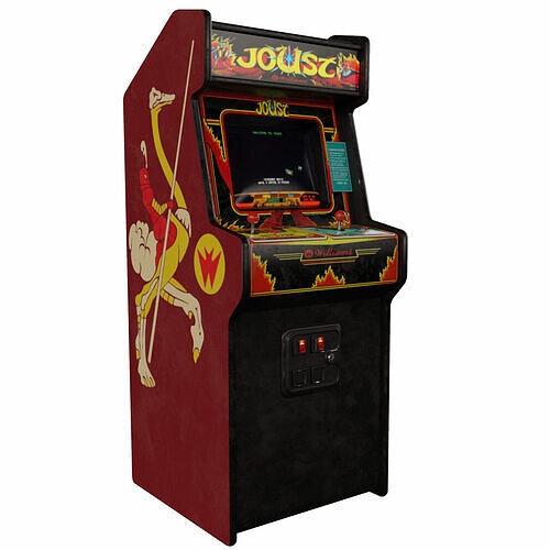 Joust Arcade Cabinet Retro Low-poly 3D model
