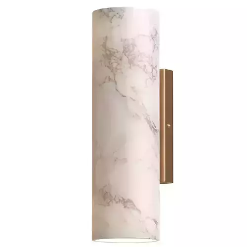 Calla - 2 light Calacatta marble and aged brass wall light