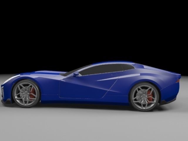 Elegant sport car design 2016 3D model_1