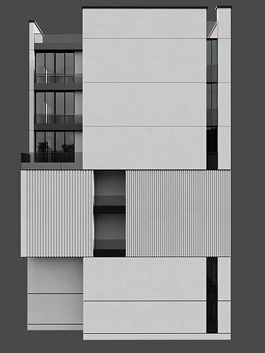 RESIDENTIAL BUILDING NO60 A 3D model 6