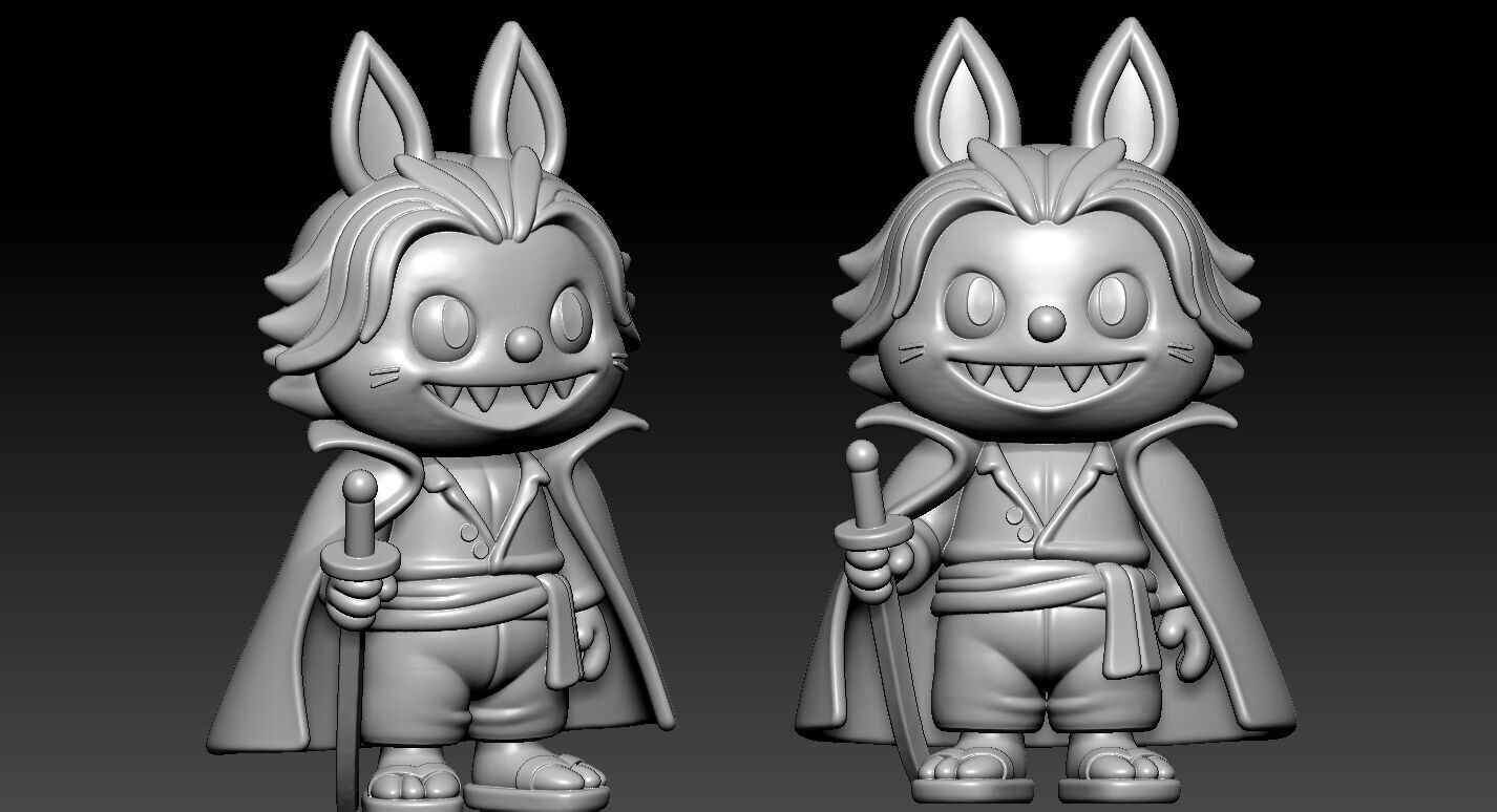 Labubu - Shanks Onepiece statue - 3D print 3D print model_1