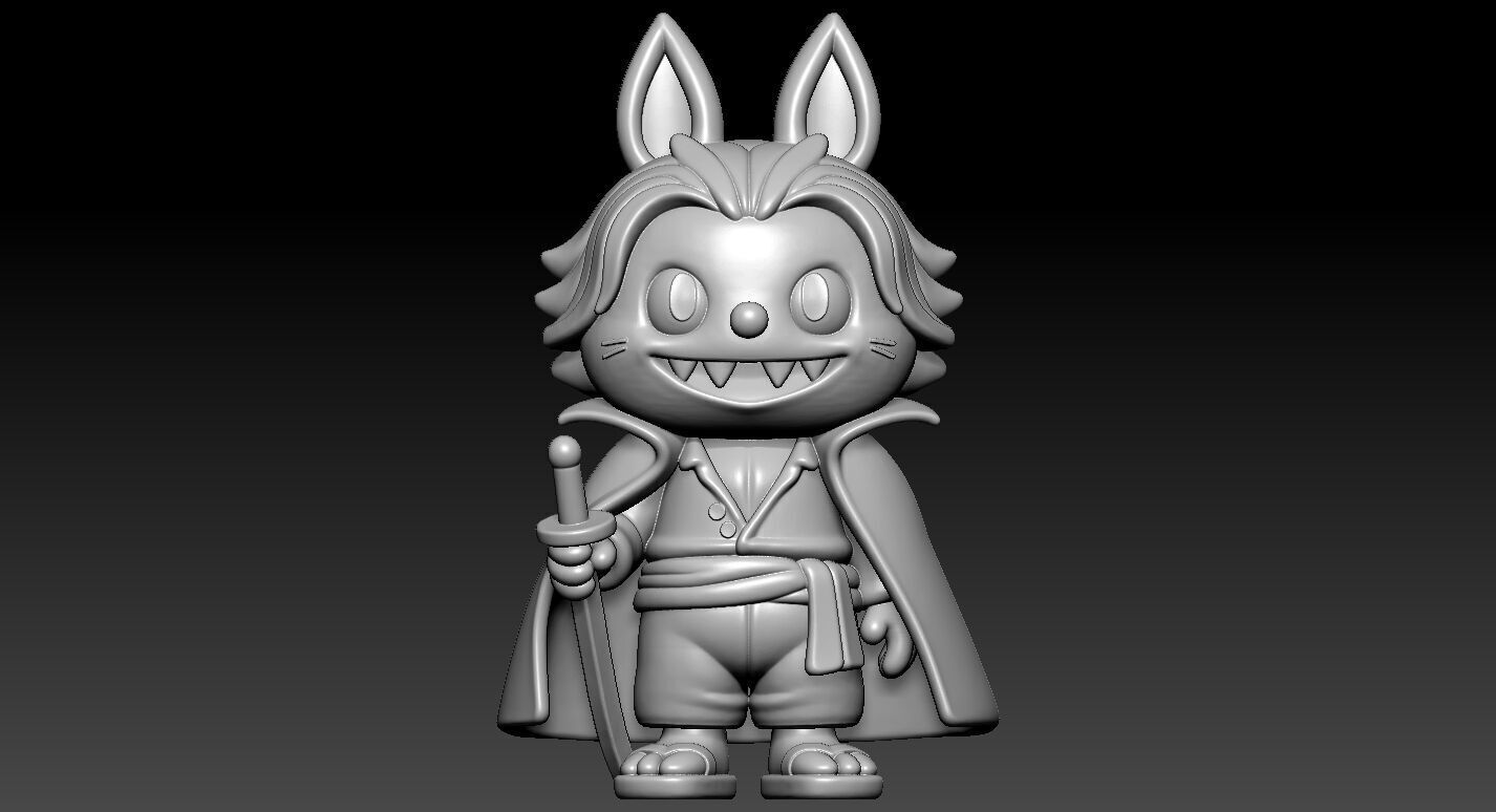 Labubu - Shanks Onepiece statue - 3D print 3D print model_2