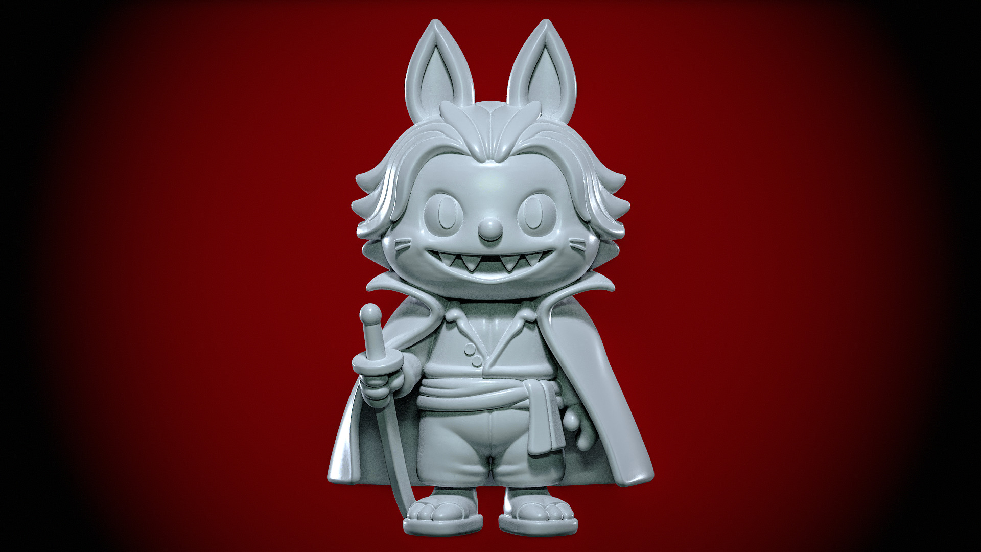 Labubu - Shanks Onepiece statue - 3D print 3D print model_3