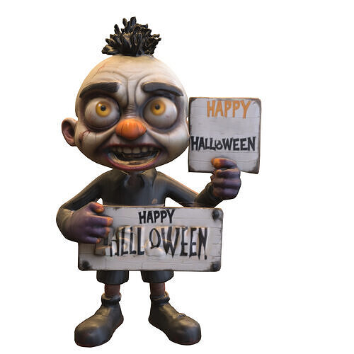 Creepy Halloween Low-poly 3D model
