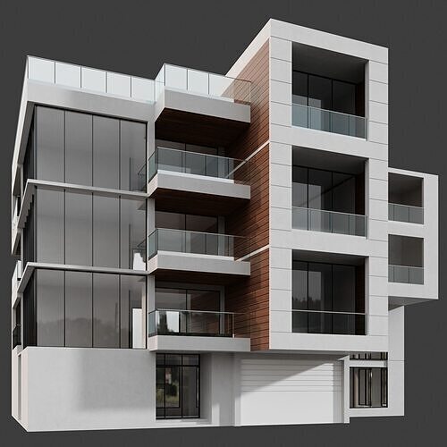 RESIDENTIAL BUILDING NO48  A 3D model 7