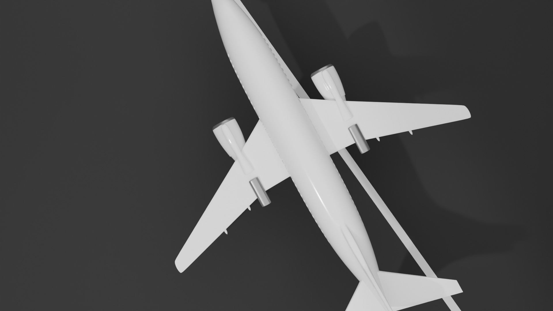 Low Poly Commercial Airplane Game Ready 3D Model Low-poly 3D model_5