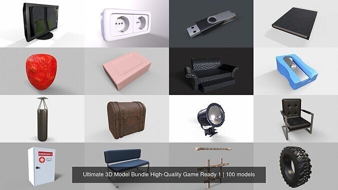 Ultimate 3D Model Bundle High-Quality Game Ready 1 3D Model Collection