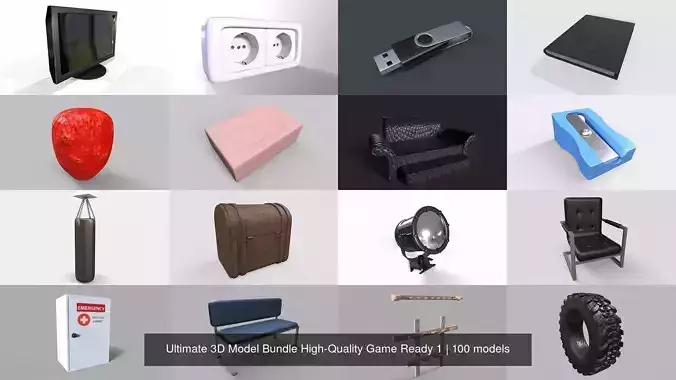 Ultimate 3D Model Bundle High-Quality Game Ready 1 3D Model Collection