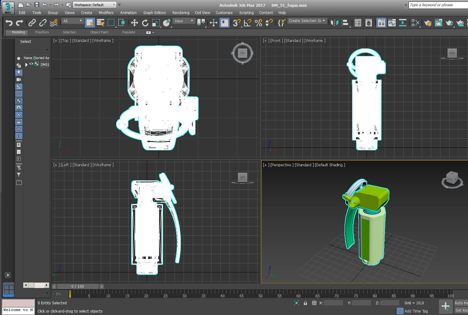 German DM51 hand grenade assembly printable moulage 3D model_17