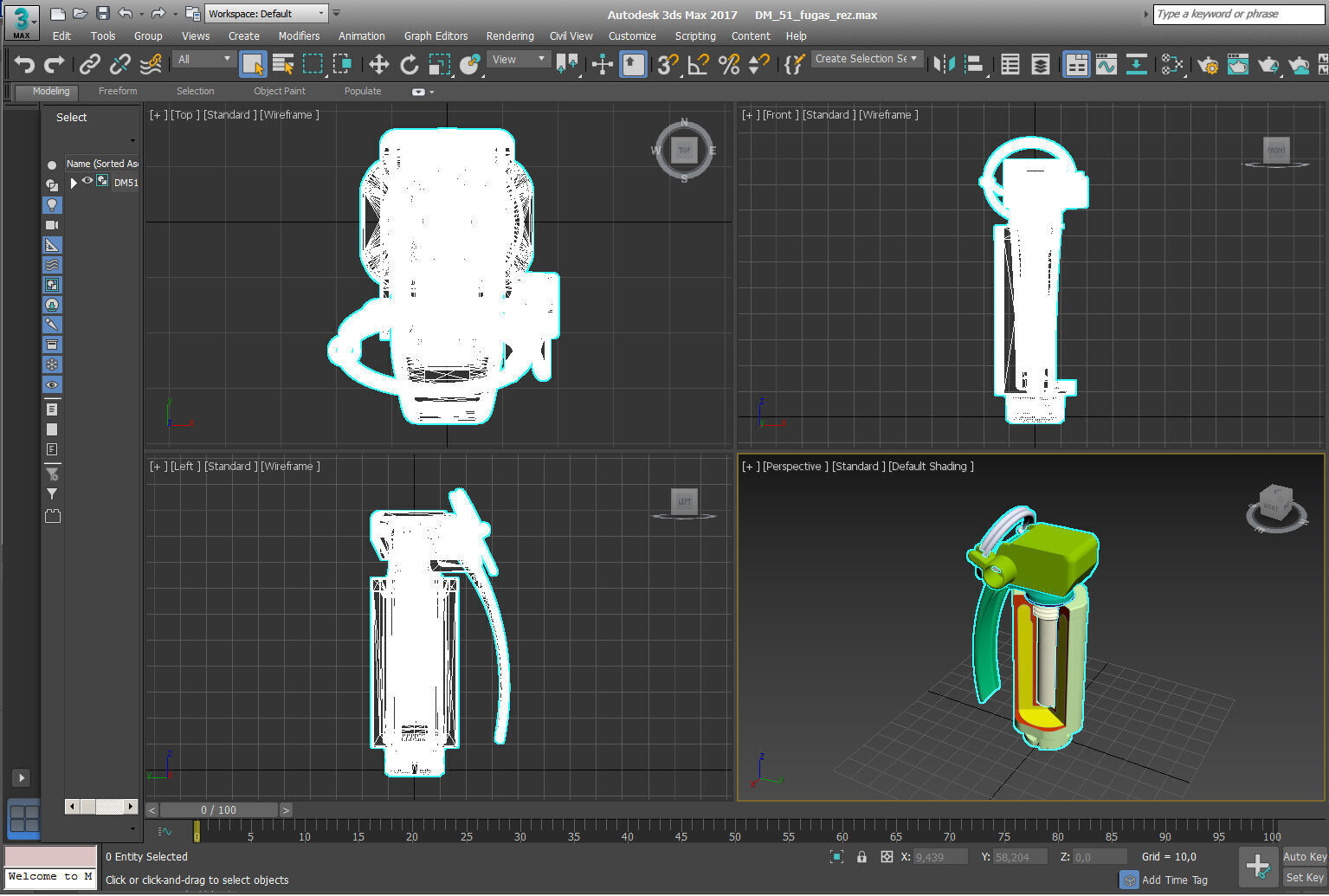 German DM51 hand grenade assembly printable moulage 3D model_18