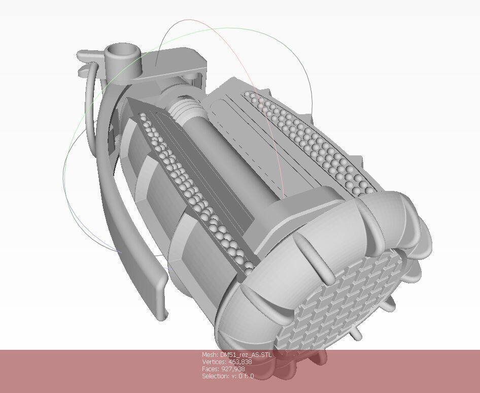 German DM51 hand grenade assembly printable moulage 3D model_25