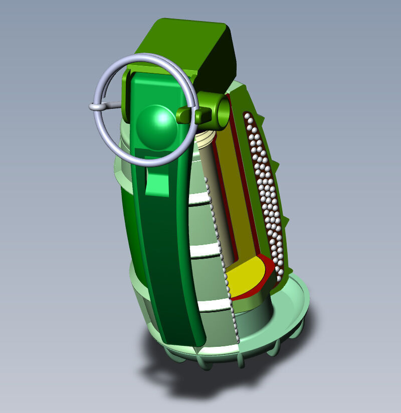 German DM51 hand grenade assembly printable moulage 3D model_11