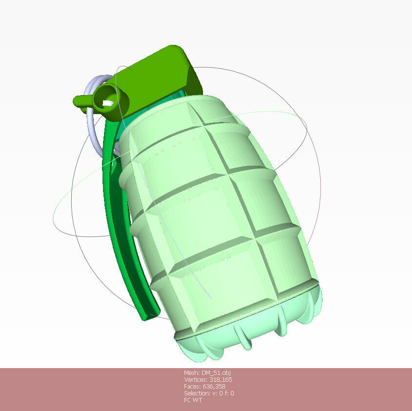 German DM51 hand grenade assembly printable moulage 3D model_19