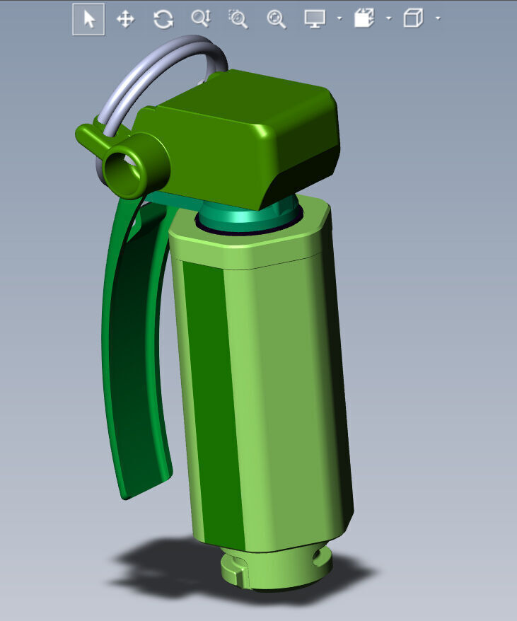 German DM51 hand grenade assembly printable moulage 3D model_12