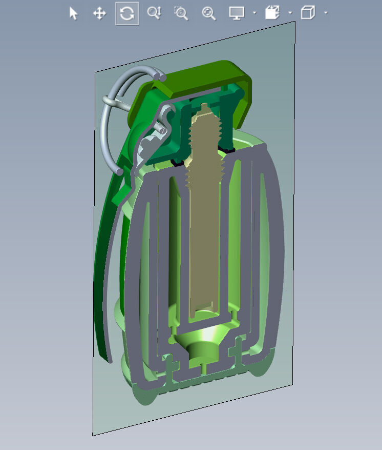 German DM51 hand grenade assembly printable moulage 3D model_8