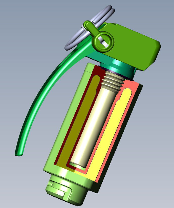 German DM51 hand grenade assembly printable moulage 3D model_14