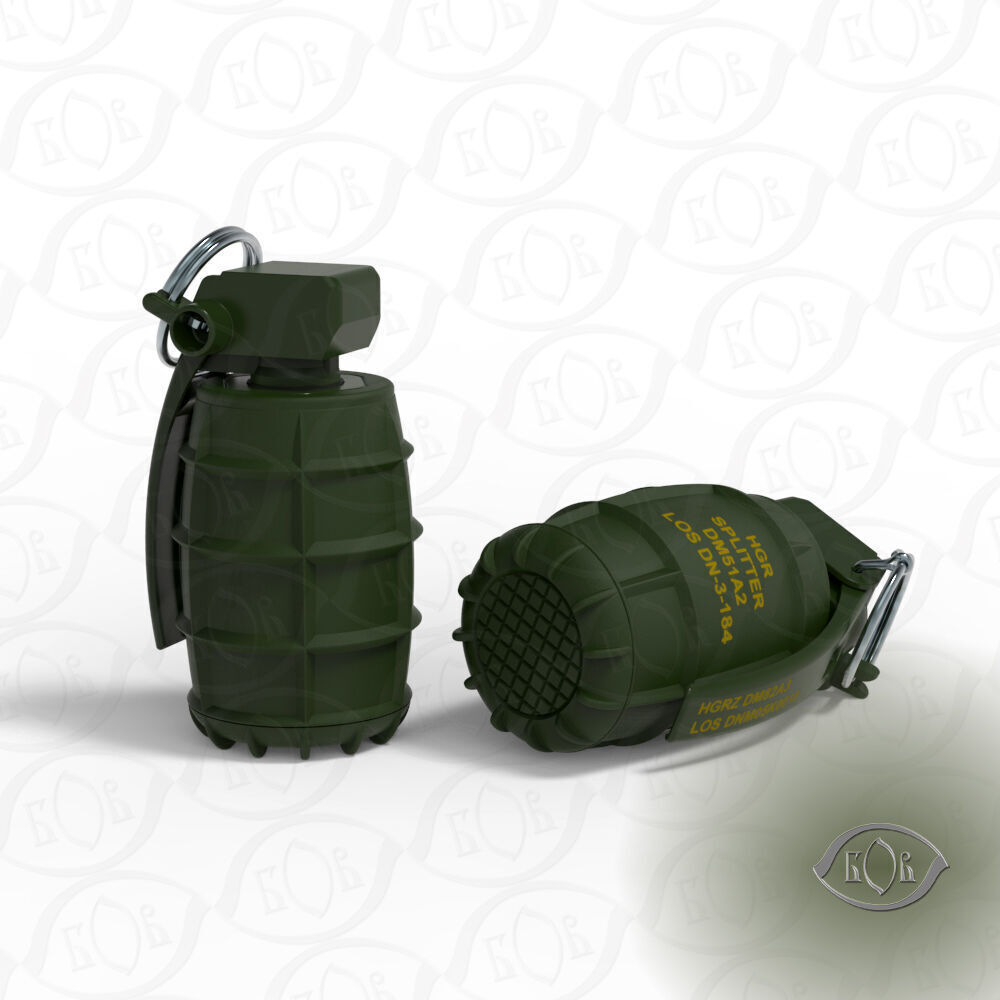 German DM51 hand grenade assembly printable moulage 3D model_1