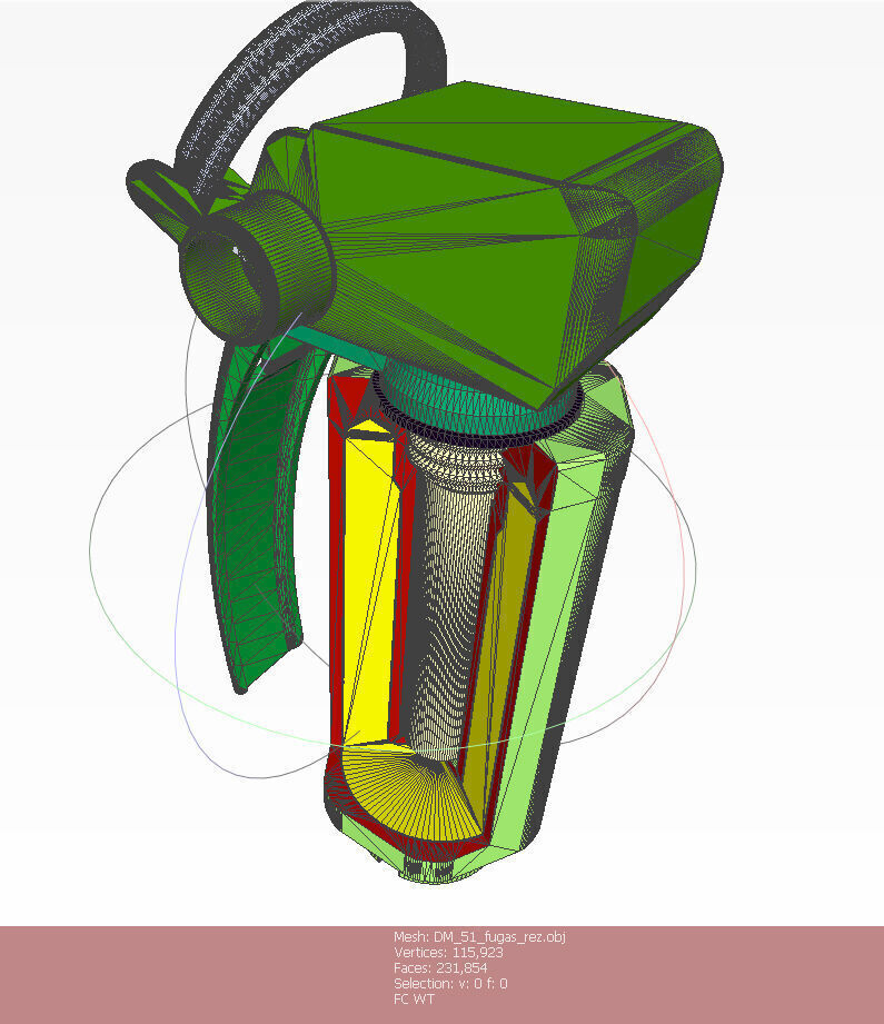 German DM51 hand grenade assembly printable moulage 3D model_24