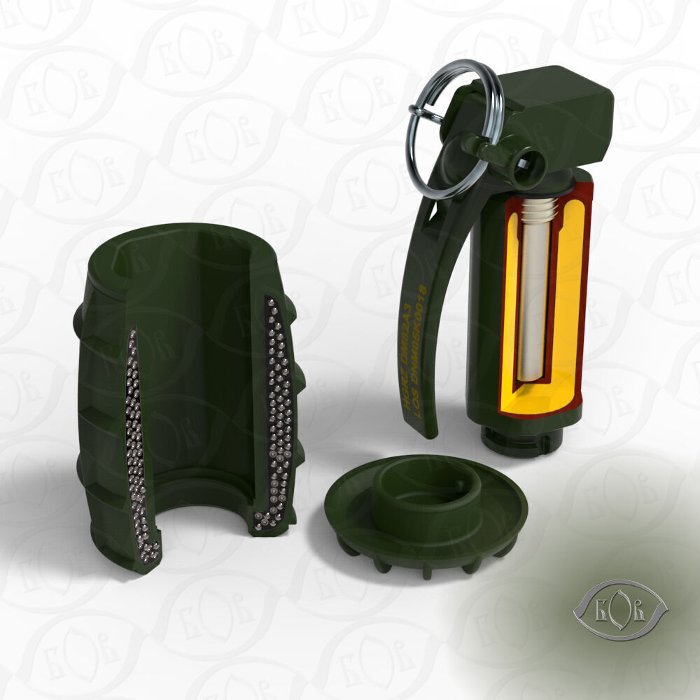 German DM51 hand grenade assembly printable moulage 3D model_3