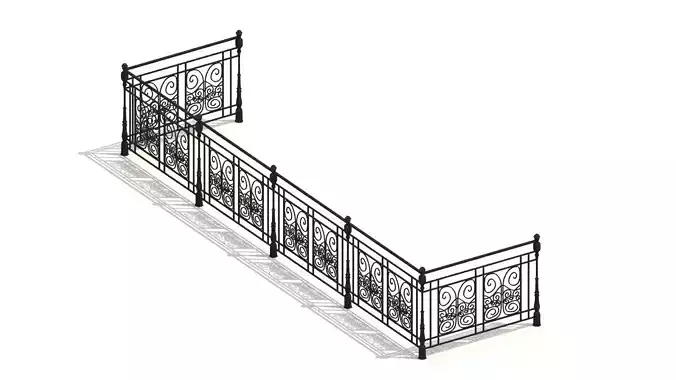 Metal Neoclassical Railing 2
