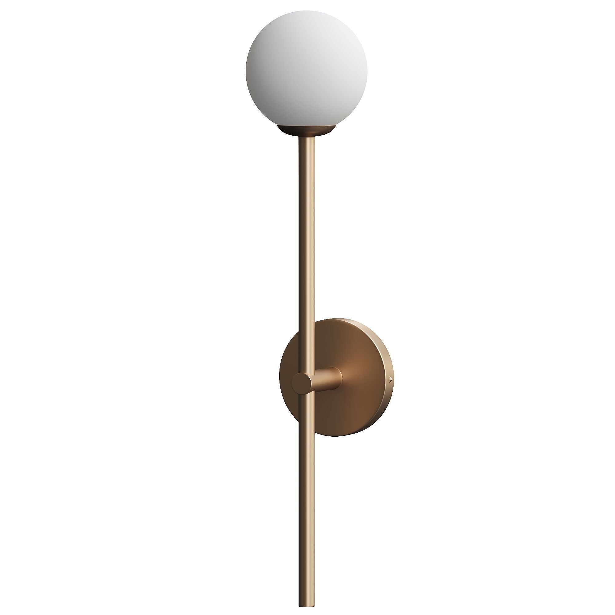 Chelso - aged brass and opal wall light 3D model_1