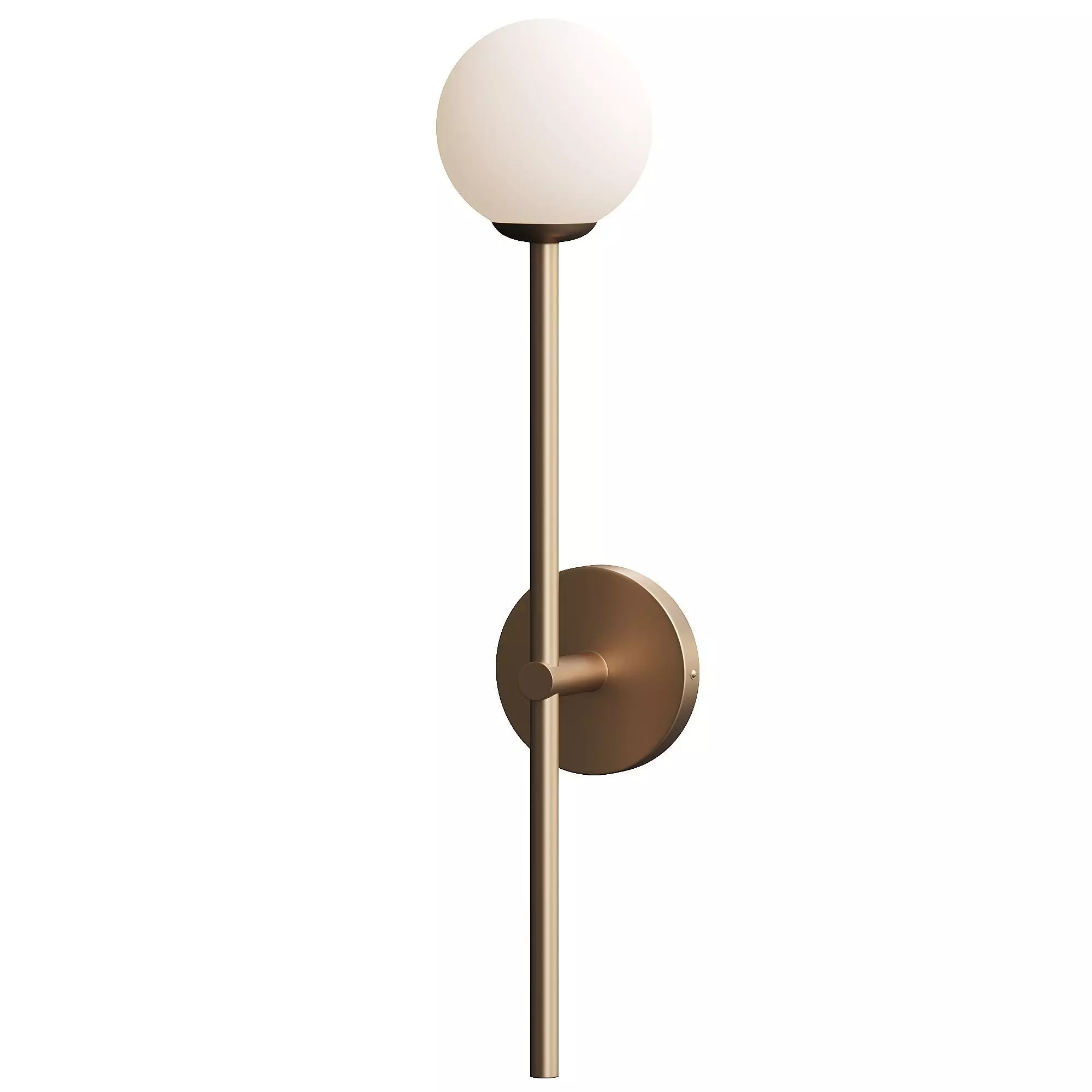 Chelso - aged brass and opal wall light 3D model_0