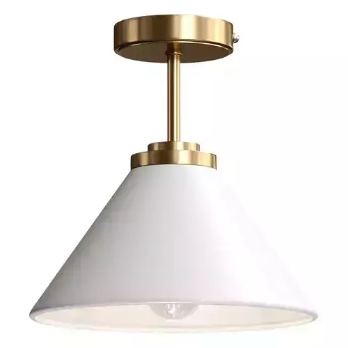 Churchgate Keyham Bathroom Semi Flush Ceiling Light