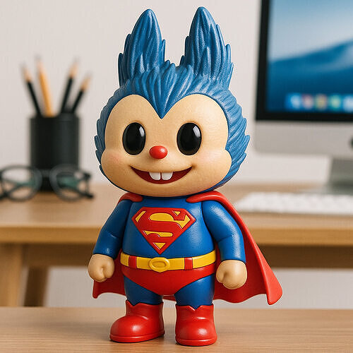 Labubu - Superman DC Comics statue - 3D print 3D print model