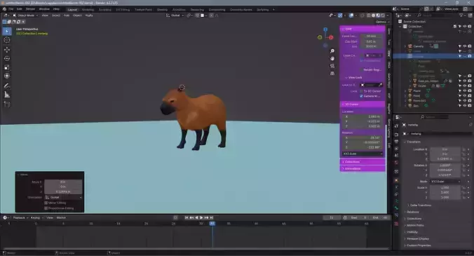 Capybara in sun glassess