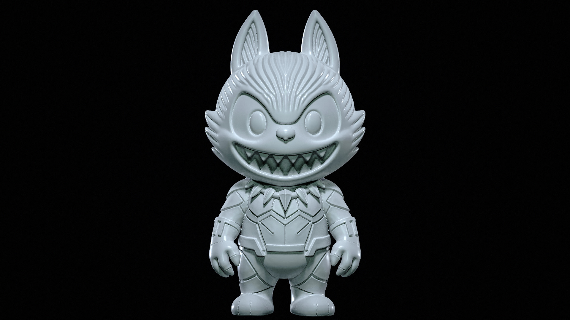 Labubu Marvel - Black Panther DC Comics statue - 3D print 3D print model_2