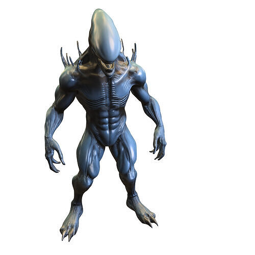 Xenomorph Brute Alien Creature  Low-poly 3D model