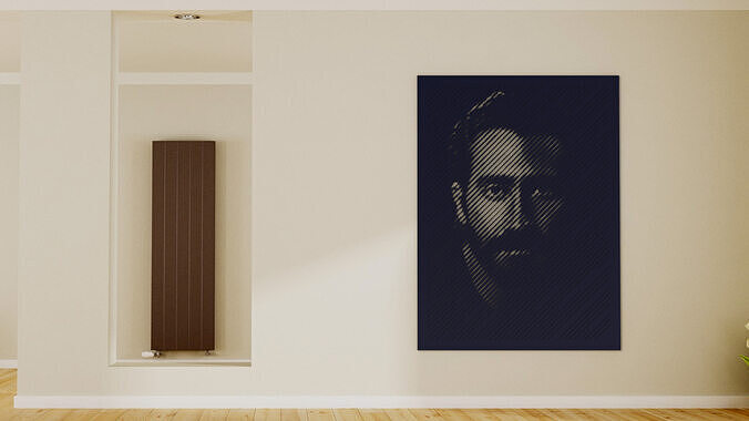 Halftone wall sticker AKE GYLLENHAAL 3D print model