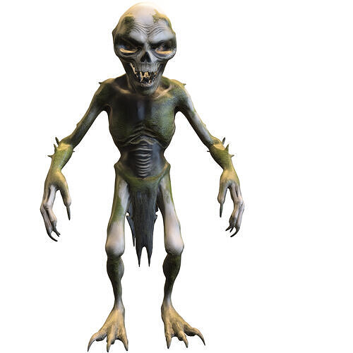 Mutant Swamp Creature  Low-poly 3D model