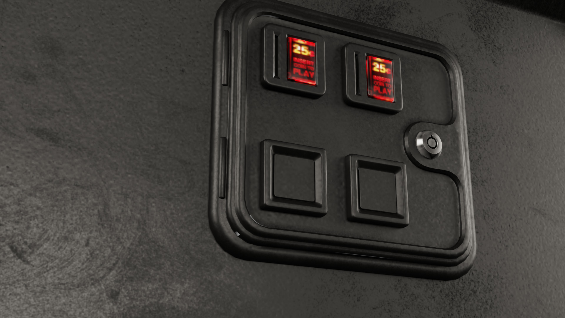 QBert Arcade Cabinet Retro Low-poly 3D model_2